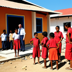 Building Foundations of Trust**
    A vibrant, sunlit scene depicting American aid workers and Timorese citizens, including children and adults, collaboratively engaged in a development project. The focus is on rebuilding and strengthening, such as constructing a school, a community health clinic, or conducting a training session for local officials, symbolizing the initial steps of development aid and democratic institution-building. Emphasize a sense of shared purpose, mutual respect, and hope for the future. Realistic, warm tones.

2.  **Prompt for