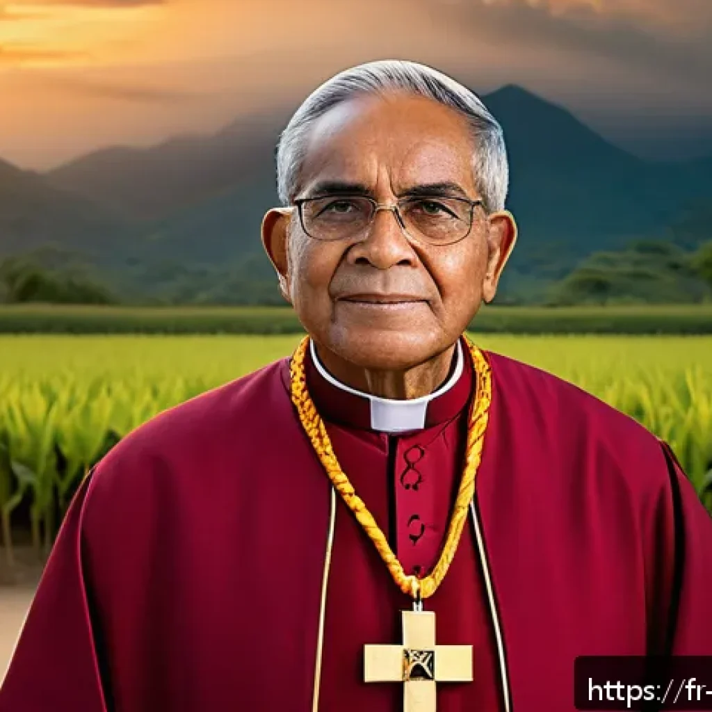 동티모르 유명 인물 소개 - A dignified portrait of Carlos Filipe Ximenes Belo, the East Timorese archbishop and Nobel Peace Pri...