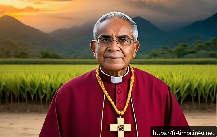 동티모르 유명 인물 소개 - A dignified portrait of Carlos Filipe Ximenes Belo, the East Timorese archbishop and Nobel Peace Pri...